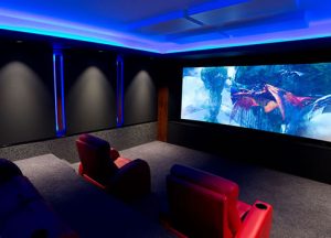 Home Cinema Kumaş Kaplı Duvar Paneli Uygulaması